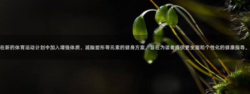 哈哈体育下载：在新的体育运动计划中加入增强体质、减脂塑形等元素的健身方案，旨在为读者提供更全面和个性化的健康指导。